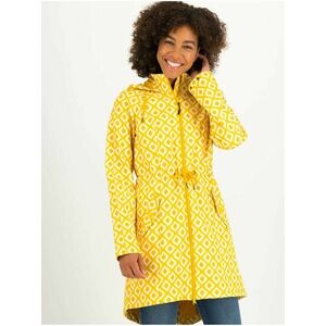 Žltý dámsky vzorovaný softshellový kabát Blutsgeschwister vyobraziť