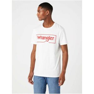 Biele pánske tričko s potlačou Wrangler vyobraziť