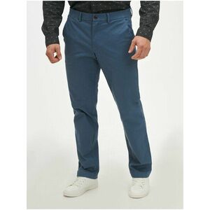 Modré pánske nohavice GAP modern khakis straight fit GapFlex vyobraziť