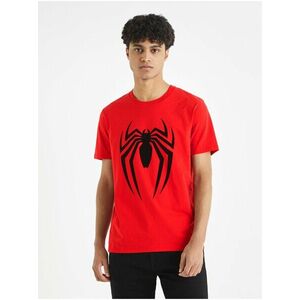 Červené pánske tričko Celio Spider-Man vyobraziť
