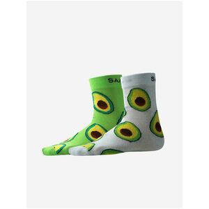 Ponožky SAM 73 - zelená, biela vyobraziť