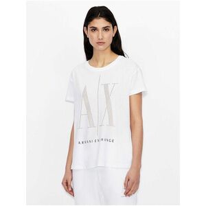 Biele dámske tričko Armani Exchange vyobraziť