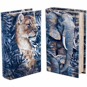 Košíky, škatule Signes Grimalt Kniha Kniha Tiger A Elephant 2 Jednotky vyobraziť