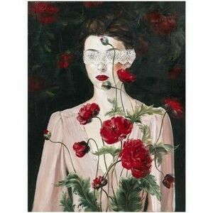 Obrazy, plátna Signes Grimalt Obrázok Žena S Ružami vyobraziť