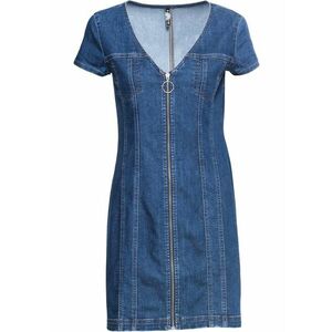 Džínsové šaty na zips, s recyklovaným polyesterom vyobraziť
