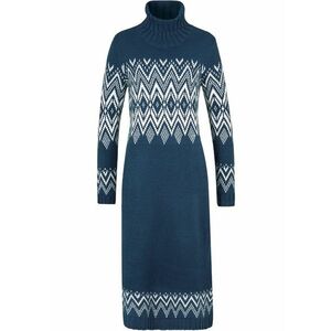 Pletené midi šaty s nórskym vzorom vyobraziť