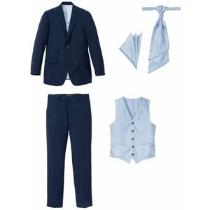 5-dielny oblek: sako, nohavice, vesta, kravata, vreckovka vyobraziť