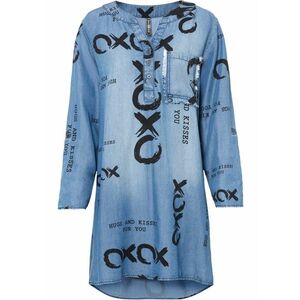 Džínsové šaty s nápisom, z TENCEL™ Lyocell vyobraziť