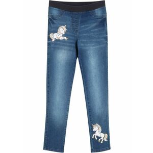Dievčenské džínsové legíny s jednorožcom vyobraziť