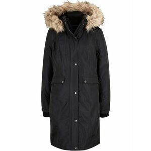 Kabát s kapucňou s kožušinkou, udržateľný, termo vyobraziť
