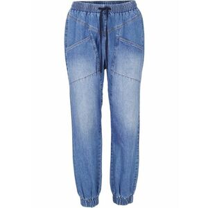 Široké džínsy s vreckami a pohodolným pásom vyobraziť