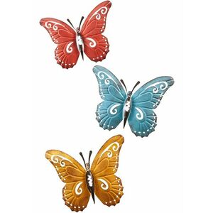 Nástenná dekorácia s motýlikovým dizajnom (3 ks) vyobraziť