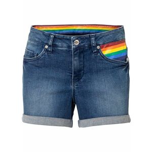 Džínsové šortky Pride s detailom zástavy vyobraziť