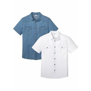 Džínsová košeľa, Slim Fit, krátky rukáv (2 ks v balení) vyobraziť