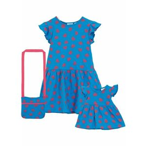 Dievčenské džersejové šaty + taška + šaty pre bábiku (3 ks) vyobraziť