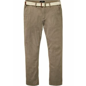 Chino strečové nohavice s komfortným strihom a opaskom, rovné vyobraziť