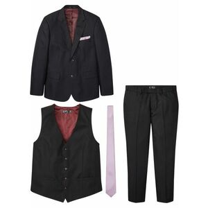 Oblek (4-dielna sada): sako, nohavice, vesta, kravata vyobraziť