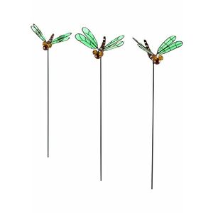 Záhradná napichovačka vážka so svetelnými krídlami (3 ks v balení) vyobraziť