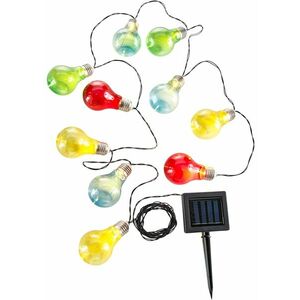 Solárna svetelná reťaz s farebnými LED žiarovkami vyobraziť