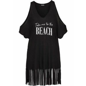 Plážové dlhé tričko s prestrihmi, z udržateľnej viskózy vyobraziť