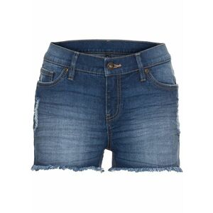 Džínsové šortky Hotpants s rozstrapkaným zakončením vyobraziť