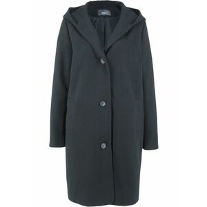 Krátky kabát vo vlnenom vzhľade s kapucňou vyobraziť
