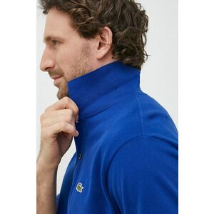 Bavlnené polo tričko Lacoste tmavomodrá farba, jednofarebné vyobraziť