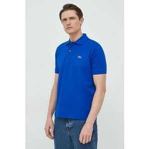 Bavlnené polo tričko Lacoste L1212-001, tmavomodrá farba, jednofarebné vyobraziť