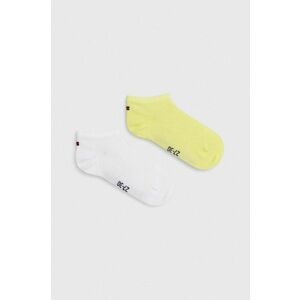 Detské ponožky Tommy Hilfiger žltá farba vyobraziť