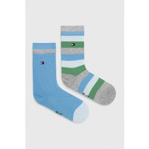 Detské ponožky Tommy Hilfiger 2-pak zelená farba vyobraziť