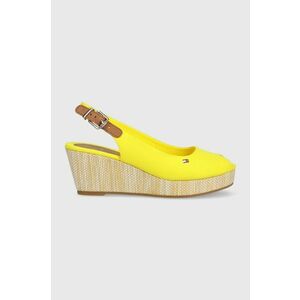 Sandále Tommy Hilfiger dámske, žltá farba, na kline vyobraziť