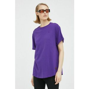 Bavlnené tričko G-Star Raw fialová farba vyobraziť
