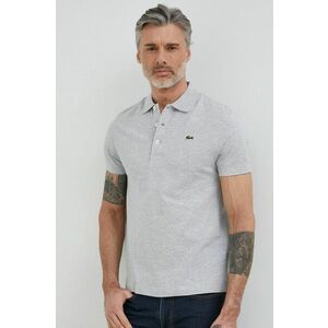 Bavlnené polo tričko Lacoste šedá farba, jednofarebné vyobraziť