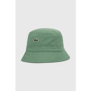 Bavlnený klobúk Lacoste zelená farba, bavlnený vyobraziť