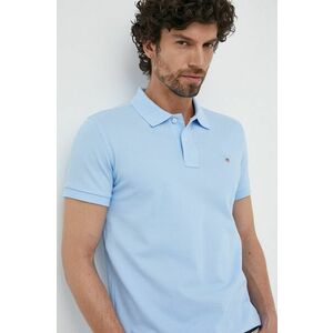 Bavlnené polo tričko Gant jednofarebné vyobraziť