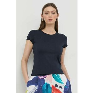 Bavlnené tričko Armani Exchange tmavomodrá farba vyobraziť