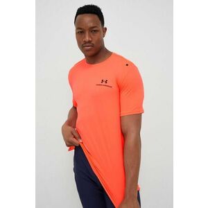 Tréningové tričko Under Armour Rush Energy 1366138-001, oranžová farba, jednofarebné vyobraziť