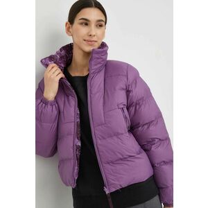 Obojstranná bunda Helly Hansen dámska, fialová farba, zimná, vyobraziť