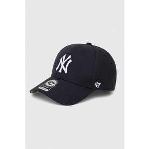 Čiapka 47brand MLB New York Yankees čierna farba, s nášivkou vyobraziť
