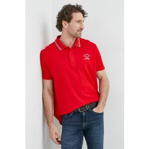 Bavlnené polo tričko Paul&Shark červená farba, s potlačou vyobraziť