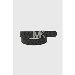 Obojstranný kožený opasok Michael Kors pánsky, čierna farba vyobraziť