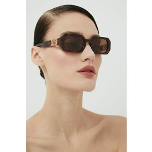 Slnečné okuliare Swarovski dámske, hnedá farba vyobraziť