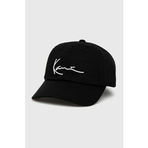 Bavlnená čiapka Karl Kani KKMACCQ12003-black, čierna farba, s nášivkou vyobraziť