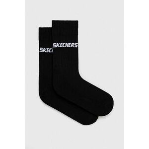 Ponožky Skechers čierna farba vyobraziť