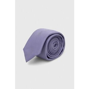 Hodvábna kravata HUGO fialová farba vyobraziť