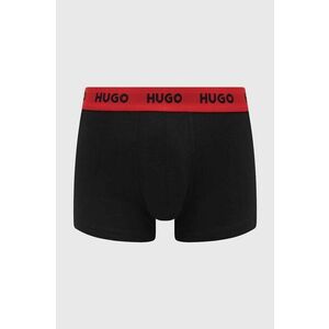 Boxerky HUGO 3-pak pánske, čierna farba vyobraziť