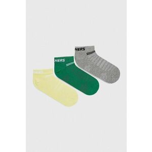 Ponožky Skechers žltá farba vyobraziť