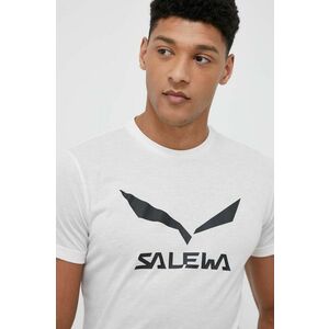 Športové tričko Salewa biela farba, s potlačou vyobraziť