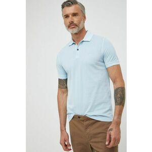 Bavlnené polo tričko BOSS Boss Casual modrá farba, jednofarebné, vyobraziť