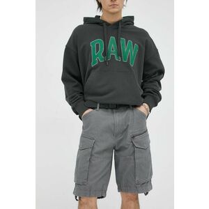 Bavlnené šortky G-Star Raw pánske, šedá farba vyobraziť